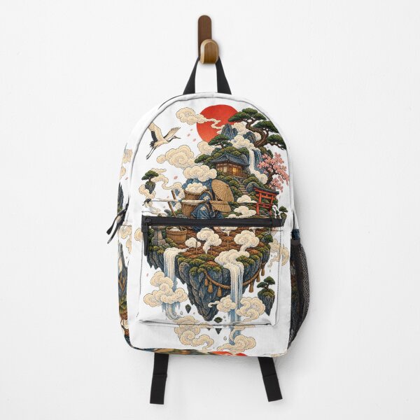 Item preview, The Master Who Grows Clouds | Japanese Ukiyo-e Fantasy Art | Floating Garden & Mountain Design designed and sold by Substance_life.