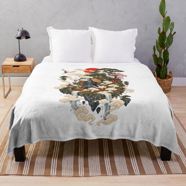 Item preview, The Master Who Grows Clouds | Japanese Ukiyo-e Fantasy Art | Floating Garden & Mountain Design designed and sold by Substance_life.