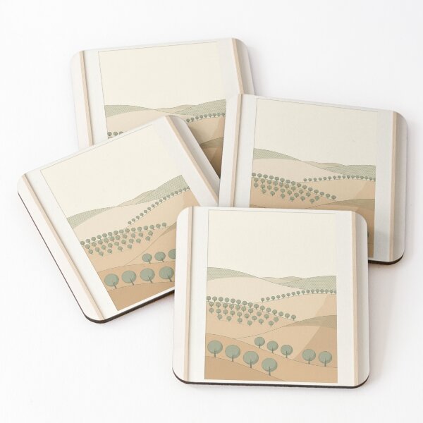 Item preview, Olive Grove Rows | Minimalist Mediterranean Landscape Print designed and sold by Zaramodo.