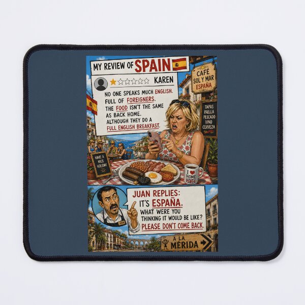 Item preview, My Review of Spain Funny British Holiday Karen designed and sold by Hornace88studio.