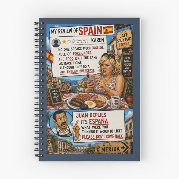 Item preview, My Review of Spain Funny British Holiday Karen designed and sold by Hornace88studio.