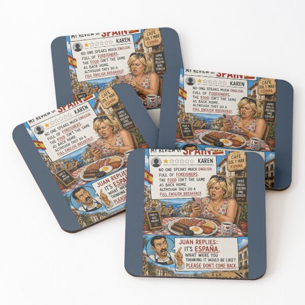Item preview, My Review of Spain Funny British Holiday Karen designed and sold by Hornace88studio.