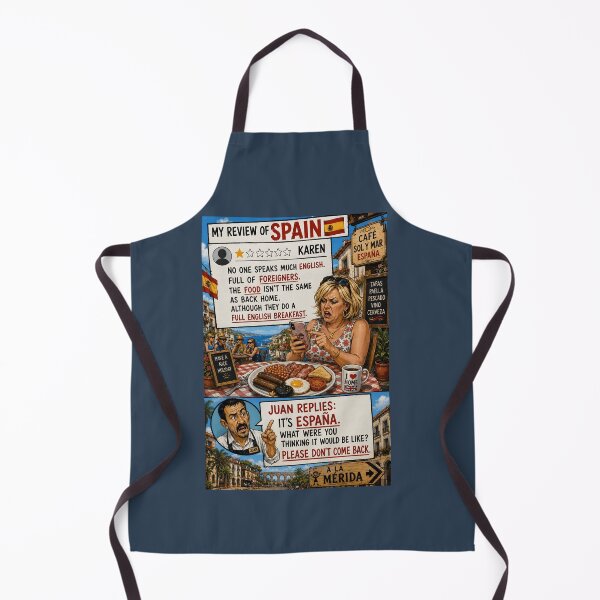 Item preview, My Review of Spain Funny British Holiday Karen designed and sold by Hornace88studio.
