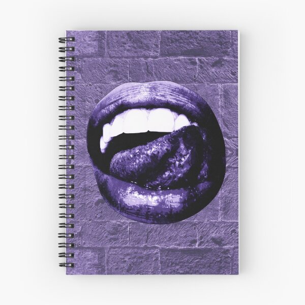 Item preview, Glossy Violet Lips Tongue Out Goth Glam designed and sold by Ghoul Enterprises.