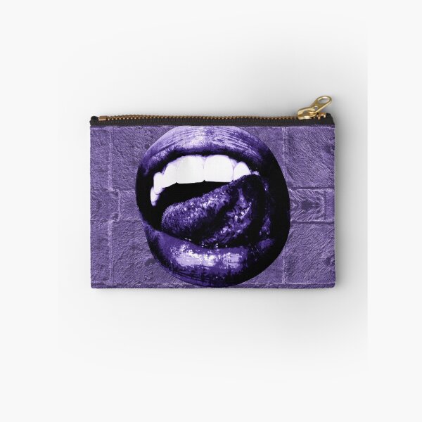 Item preview, Glossy Violet Lips Tongue Out Goth Glam designed and sold by Ghoul Enterprises.