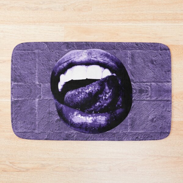 Item preview, Glossy Violet Lips Tongue Out Goth Glam designed and sold by Ghoul Enterprises.