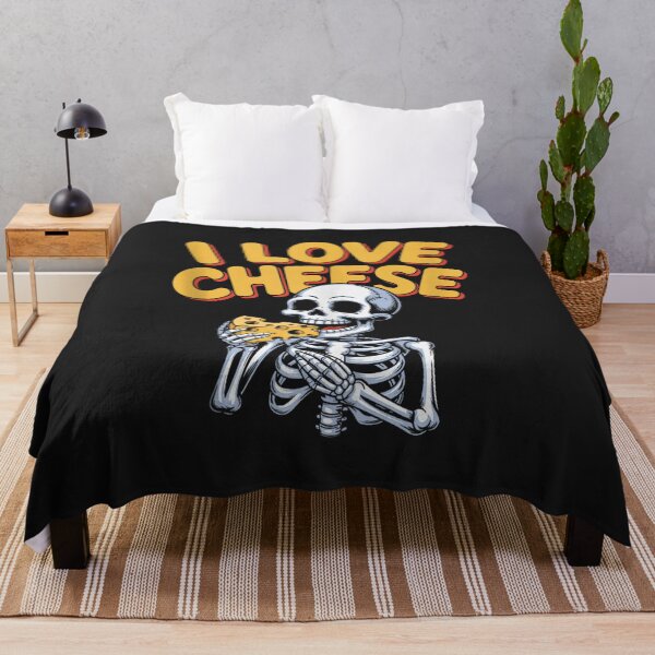 Item preview, I Love Cheese Skeleton Eating Cheese Halloween Foodie designed and sold by abig-eiyana.