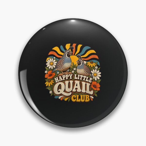 Item preview, Happy Little Quail Club Retro 70s Bird Watching Quail Lover designed and sold by abig-eiyana.