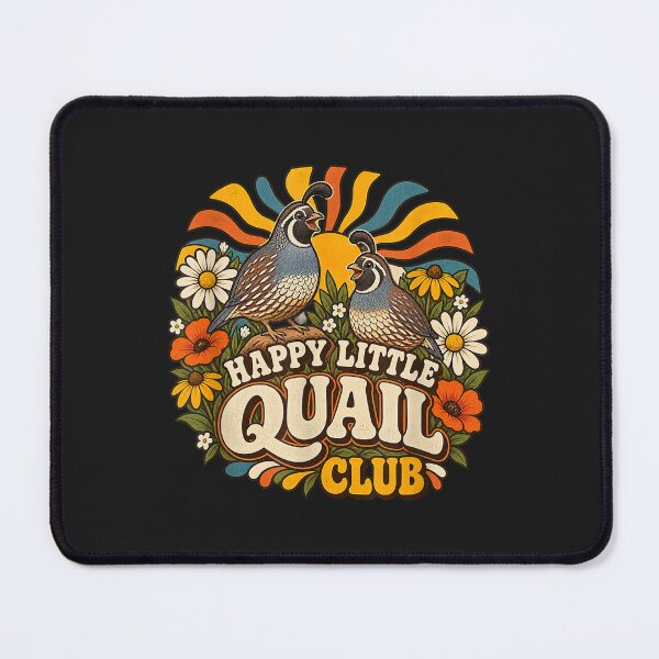 Item preview, Happy Little Quail Club Retro 70s Bird Watching Quail Lover designed and sold by abig-eiyana.