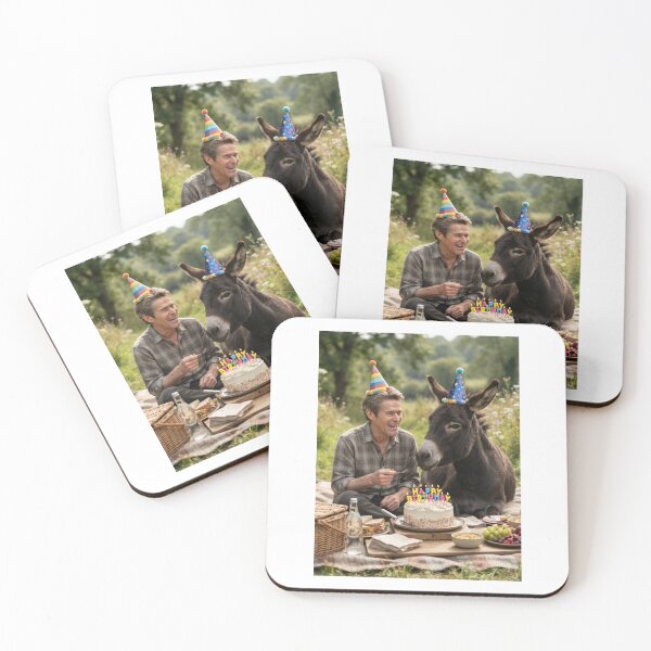 Item preview, Willem dafoe Donkey picnic donkeys animal pet nature meme memes funny parody christmas birthday  designed and sold by CheeseBlueprint.