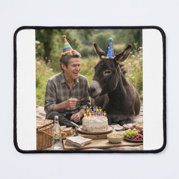 Item preview, Willem dafoe Donkey picnic donkeys animal pet nature meme memes funny parody christmas birthday  designed and sold by CheeseBlueprint.