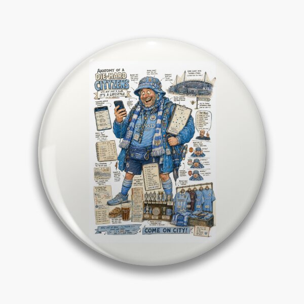 Item preview, Anatomy of a Manchester City Fan Poster designed and sold by windmildesigner.
