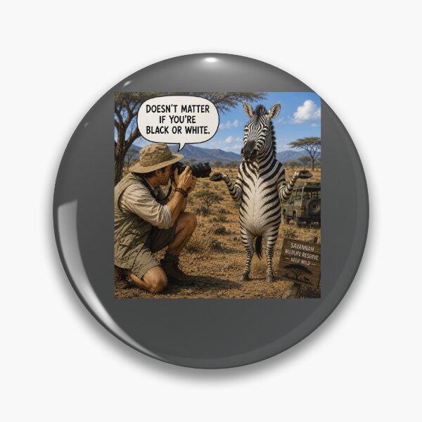 Item preview, Doesn’t Matter If You’re Black or White Zebra Joke designed and sold by Hornace88studio.