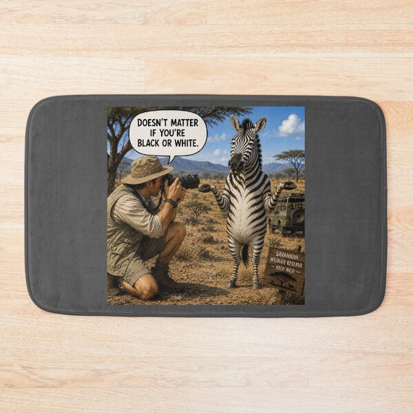 Item preview, Doesn’t Matter If You’re Black or White Zebra Joke designed and sold by Hornace88studio.