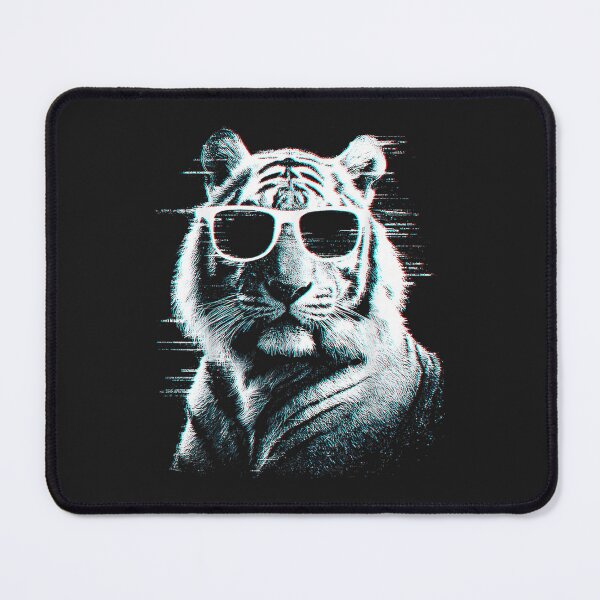 Item preview, Cool Tiger Sunglasses Glitch Effect Cyberpunk Animal Art designed and sold by abig-eiyana.