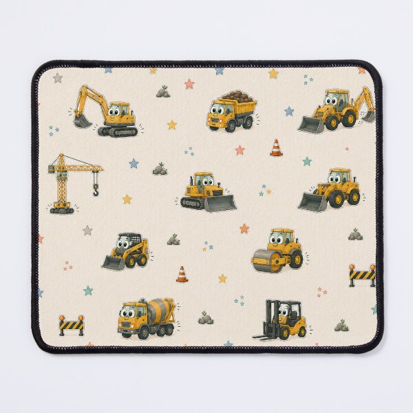 Item preview, Cute Construction Vehicles – Kids Heavy Equipment Pattern designed and sold by HO•Designs.