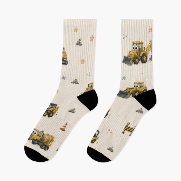 Item preview, Cute Construction Vehicles – Kids Heavy Equipment Pattern designed and sold by HO•Designs.