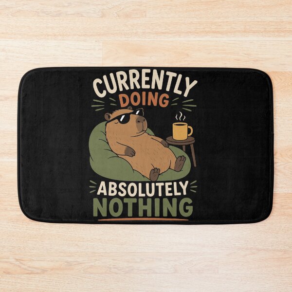 Item preview, Currently Doing Absolutely Nothing Funny Lazy Capybara designed and sold by mraihan.