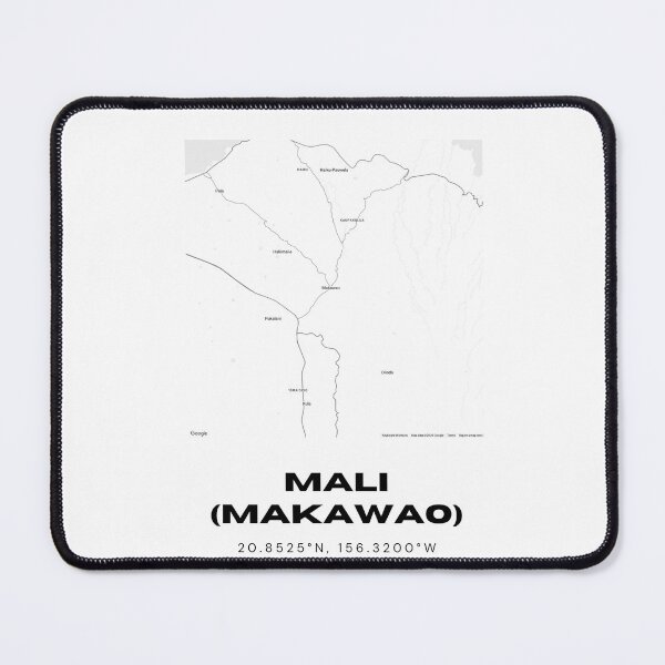 Item preview, Makawao Maui Map | Minimalist Hawaii Location Design designed and sold by RM-Journey.