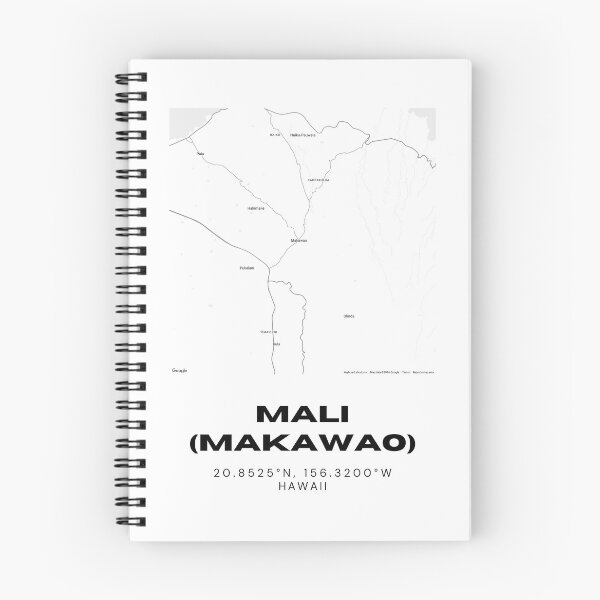 Item preview, Makawao Maui Map | Minimalist Hawaii Location Design designed and sold by RM-Journey.