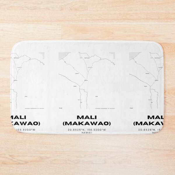Item preview, Makawao Maui Map | Minimalist Hawaii Location Design designed and sold by RM-Journey.