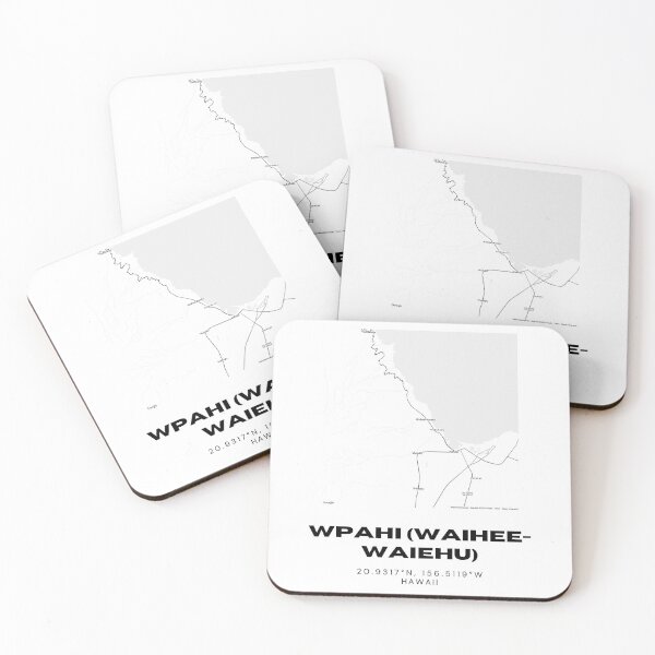 Item preview, Waihee-Waiehu Maui Map | Minimalist Hawaii Location Design designed and sold by RM-Journey.