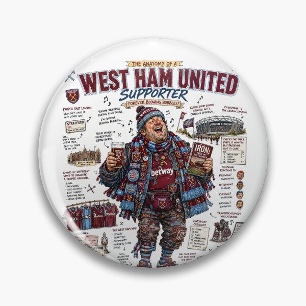 Item preview, Anatomy of a West Ham United Fan Poster designed and sold by windmildesigner.