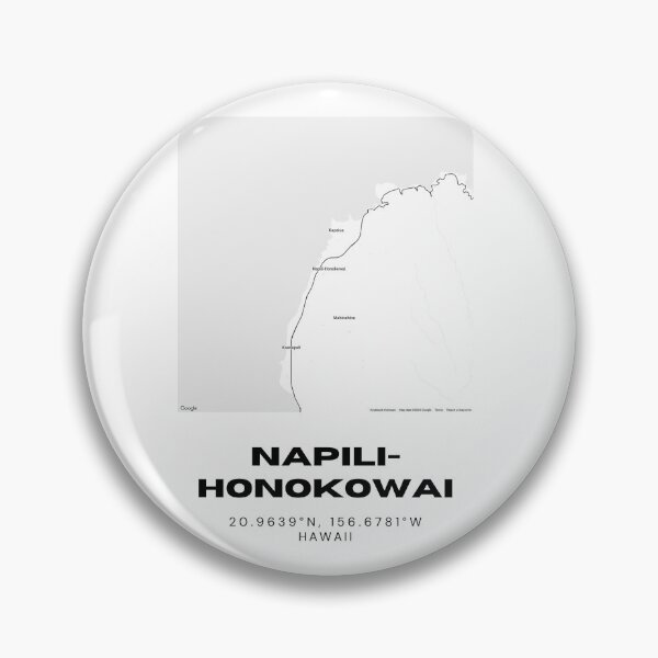 Item preview, Napili-Honokowai Maui Map | Minimalist Coastal Design designed and sold by RM-Journey.