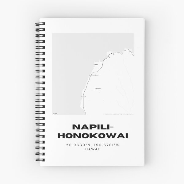 Item preview, Napili-Honokowai Maui Map | Minimalist Coastal Design designed and sold by RM-Journey.