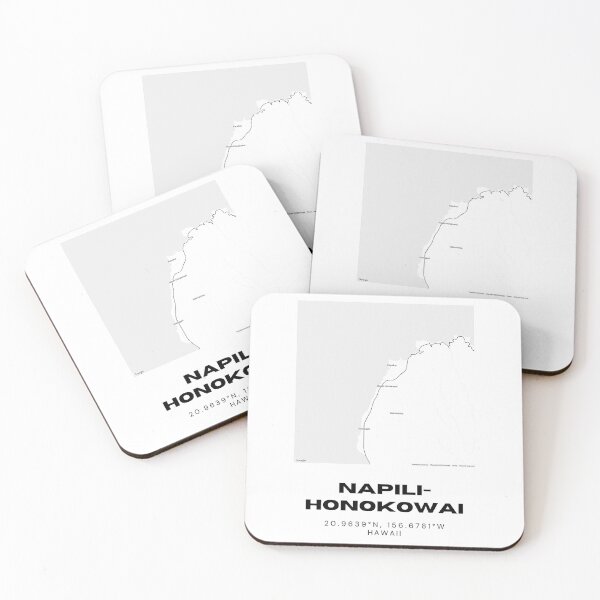 Item preview, Napili-Honokowai Maui Map | Minimalist Coastal Design designed and sold by RM-Journey.