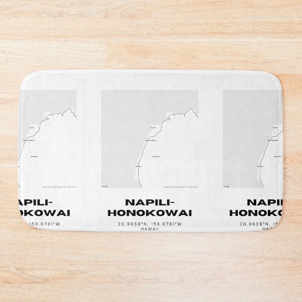 Item preview, Napili-Honokowai Maui Map | Minimalist Coastal Design designed and sold by RM-Journey.