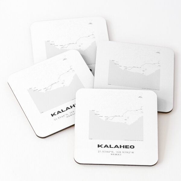 Item preview, Kalaheo Kauai Map | Minimalist Hawaii Location Design designed and sold by RM-Journey.