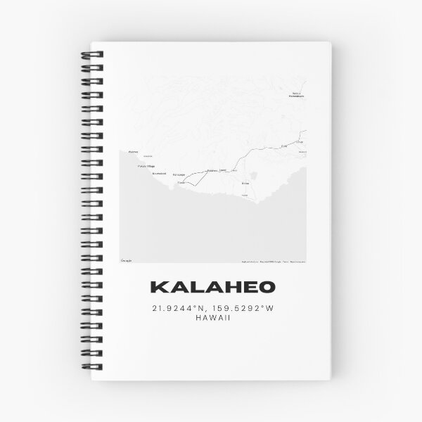 Item preview, Kalaheo Kauai Map | Minimalist Hawaii Location Design designed and sold by RM-Journey.