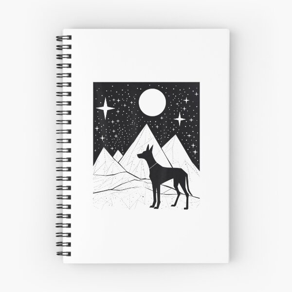 Item preview, Celestial Dog Geometric Mountain Night Sky Dog Lover Art designed and sold by abig-eiyana.