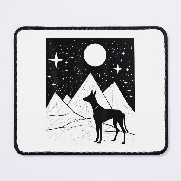 Item preview, Celestial Dog Geometric Mountain Night Sky Dog Lover Art designed and sold by abig-eiyana.