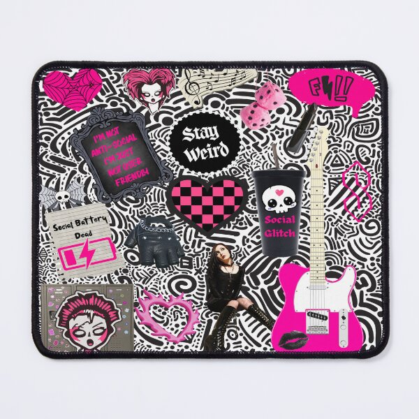 Item preview, Mall Goth Doodle Art Collage designed and sold by Side By Side Studio.