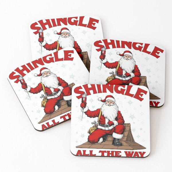 Item preview, Santa Roofer Shingle All The Way Christmas designed and sold by lht6474.