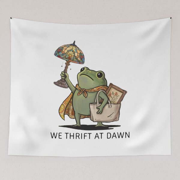 Item preview, We Thrift At Dawn Frog designed and sold by suhairee-studio.