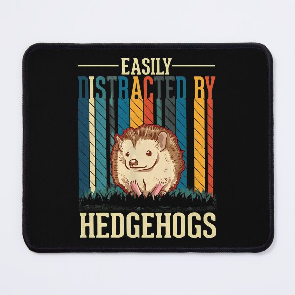 Item preview, Easily Distracted By Hedgehogs Vintage Retro Animal Art designed and sold by hanswe.