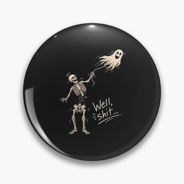 Item preview, Well Shit Skeleton Flying Ghost Balloon Funny Halloween designed and sold by abig-eiyana.