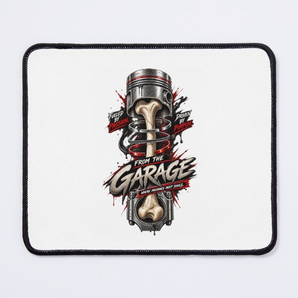 Item preview, Chrome & Bone Piston Mechanic Garage Art | Automotive Engineer Gift designed and sold by SoulFlex.