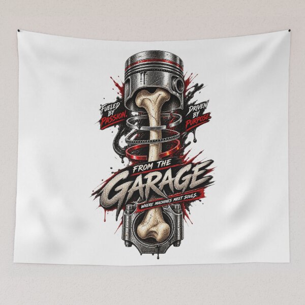 Item preview, Chrome & Bone Piston Mechanic Garage Art | Automotive Engineer Gift designed and sold by SoulFlex.