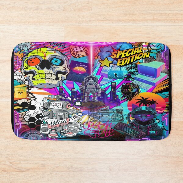 Item preview, Cyberpunk Gamer Stickerbomb Neon Comic Book Pop Art designed and sold by Side By Side Studio.