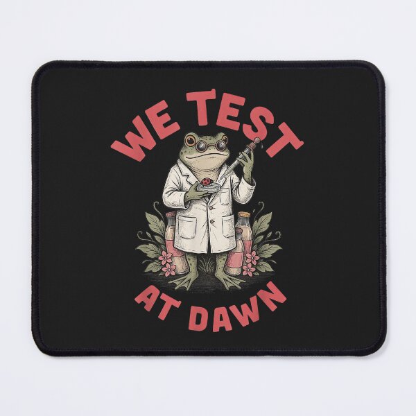 Item preview, We Test At Dawn Dairy Scientist Frog Food Research Technologist designed and sold by abig-eiyana.