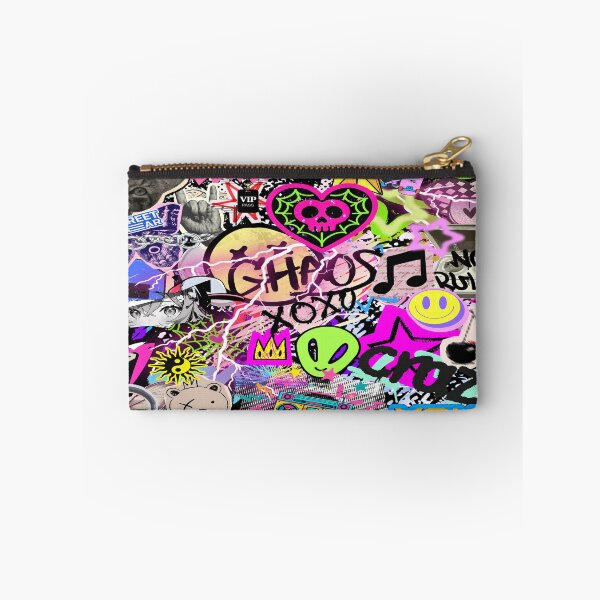Item preview, Y2K Chaos Stickerbomb Retro Vaporwave Aesthetic Collage designed and sold by Side By Side Studio.