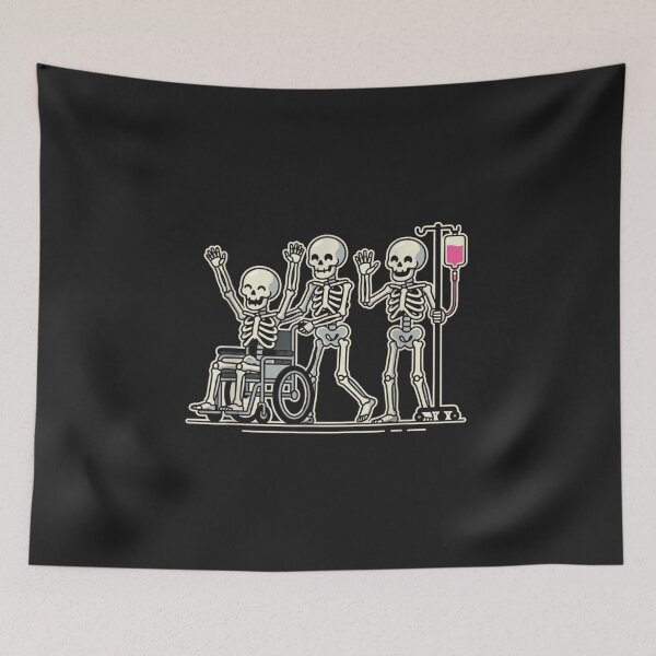 Item preview, Nurse Skeletons Funny Halloween Healthcare Nurse Wheelchair IV Drip designed and sold by abig-eiyana.