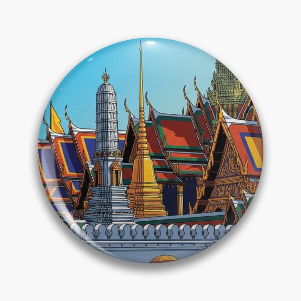 Item preview, Grand Palace Bangkok Retro Travel Poster designed and sold by 1SINGHA.
