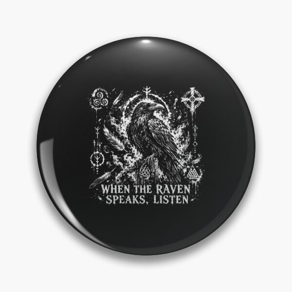 Item preview, When The Raven Speaks Listen Gothic Mystic Viking Raven designed and sold by abig-eiyana.