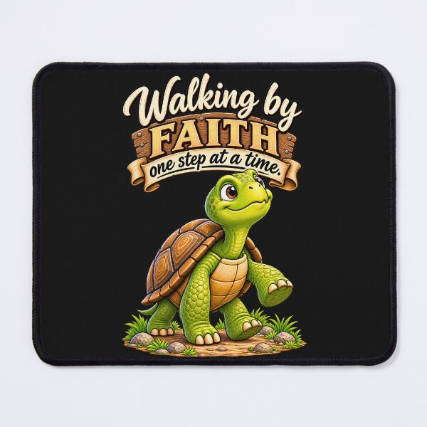 Item preview, Walking by Faith One Step at a Time Christian Turtle designed and sold by Dexters Inspiring Creations.