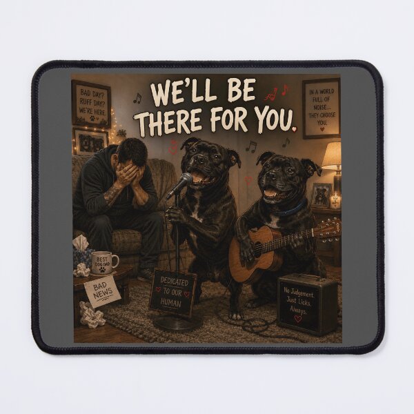 Item preview, We’ll Be There For You Staffie Dog Companionship designed and sold by Hornace88studio.